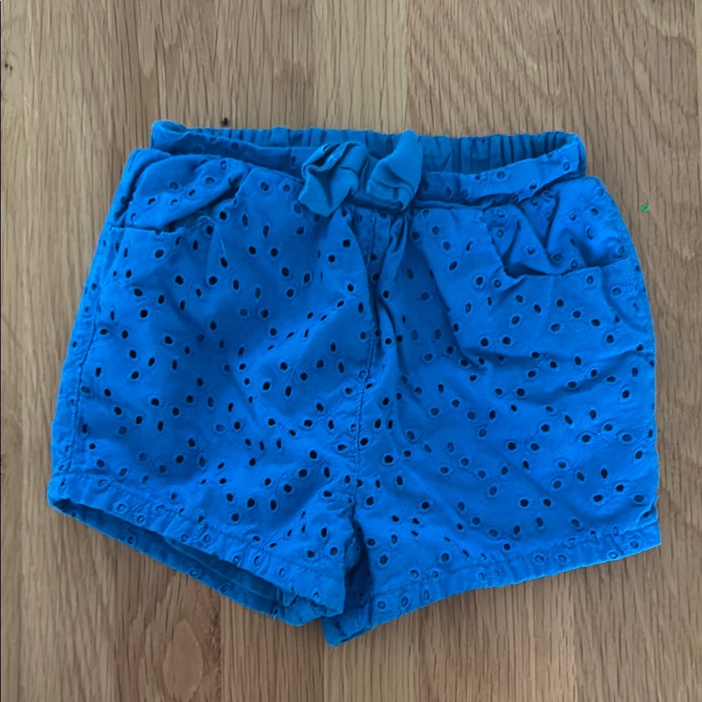 Petit Bateau Blue Eyelet Shorts 12M - Picture 1 of 2
